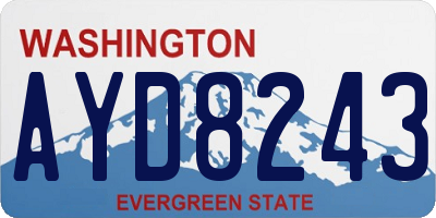 WA license plate AYD8243