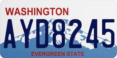 WA license plate AYD8245