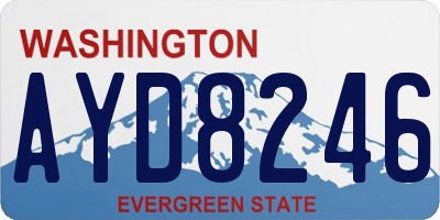 WA license plate AYD8246