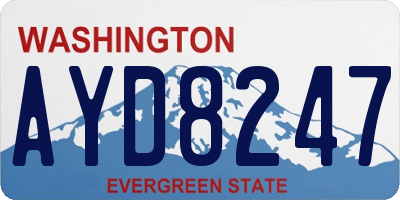 WA license plate AYD8247