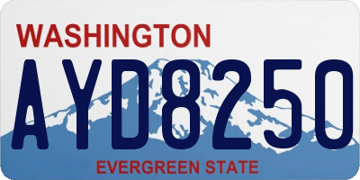 WA license plate AYD8250