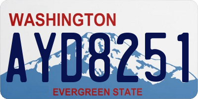 WA license plate AYD8251