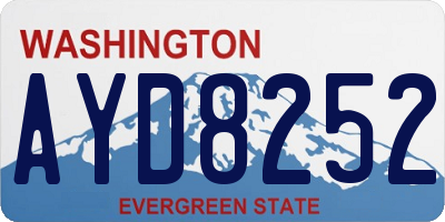 WA license plate AYD8252