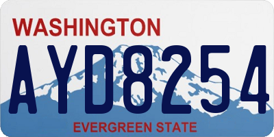 WA license plate AYD8254
