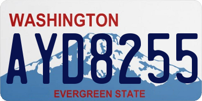 WA license plate AYD8255