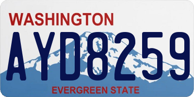 WA license plate AYD8259