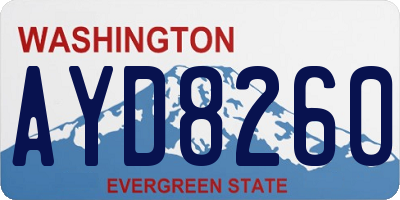 WA license plate AYD8260