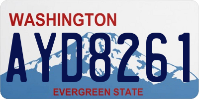 WA license plate AYD8261