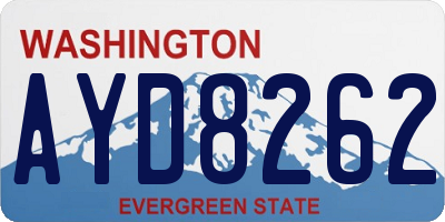 WA license plate AYD8262