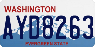 WA license plate AYD8263