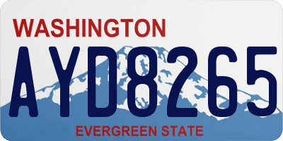 WA license plate AYD8265