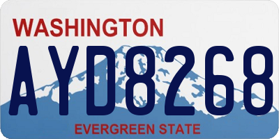 WA license plate AYD8268