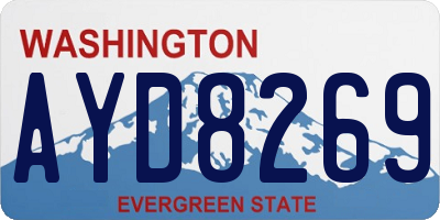 WA license plate AYD8269