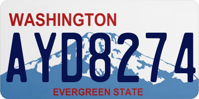 WA license plate AYD8274