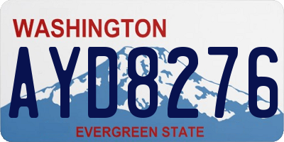 WA license plate AYD8276