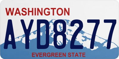 WA license plate AYD8277