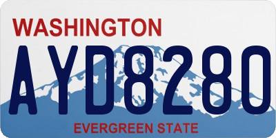 WA license plate AYD8280