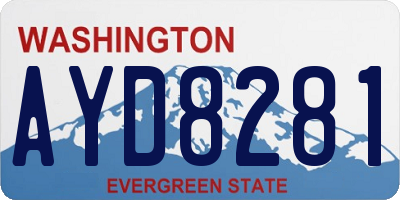 WA license plate AYD8281