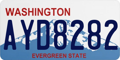 WA license plate AYD8282