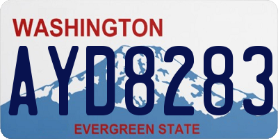 WA license plate AYD8283