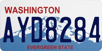 WA license plate AYD8284