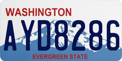 WA license plate AYD8286
