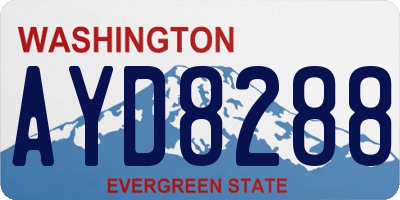 WA license plate AYD8288
