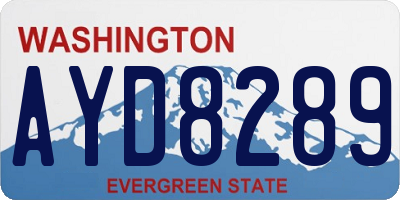 WA license plate AYD8289