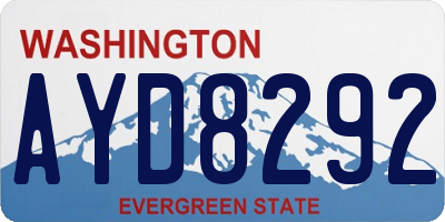 WA license plate AYD8292