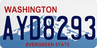 WA license plate AYD8293