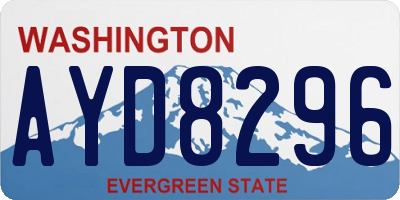 WA license plate AYD8296