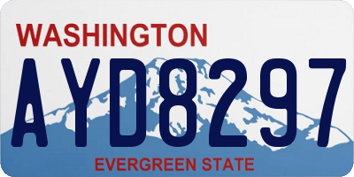 WA license plate AYD8297