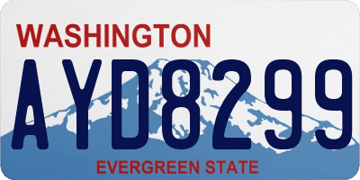 WA license plate AYD8299