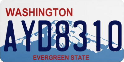 WA license plate AYD8310