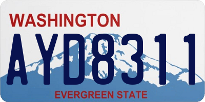WA license plate AYD8311