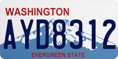 WA license plate AYD8312