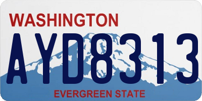 WA license plate AYD8313