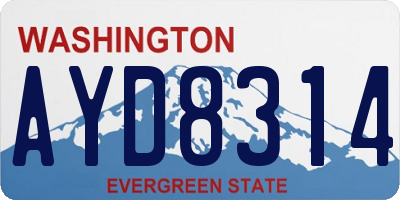 WA license plate AYD8314