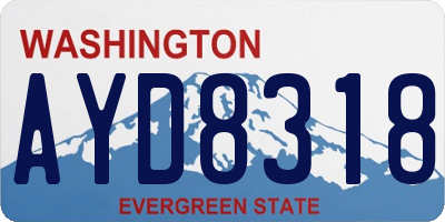 WA license plate AYD8318