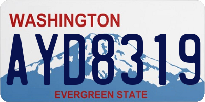 WA license plate AYD8319