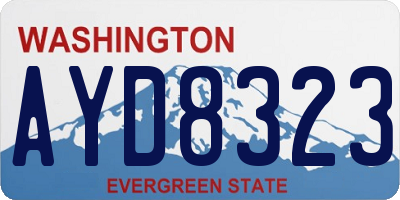 WA license plate AYD8323