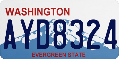 WA license plate AYD8324
