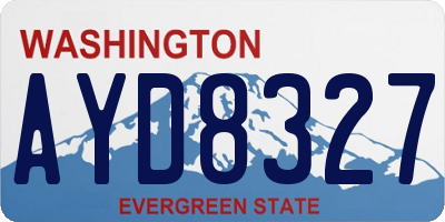WA license plate AYD8327