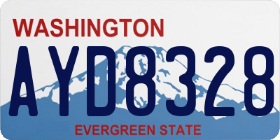 WA license plate AYD8328