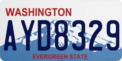 WA license plate AYD8329
