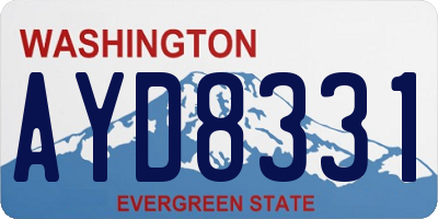 WA license plate AYD8331