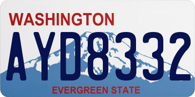 WA license plate AYD8332
