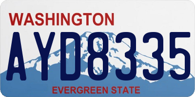 WA license plate AYD8335