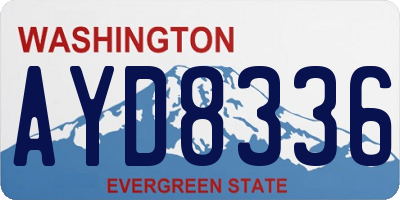 WA license plate AYD8336