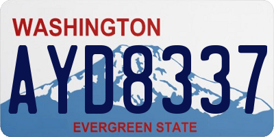 WA license plate AYD8337
